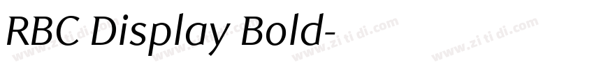 RBC Display Bold字体转换 RBC Display Bold字体转换